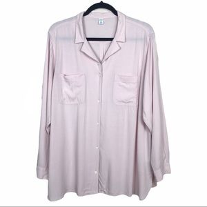 Old Navy Textured Button Front Tunic Blouse